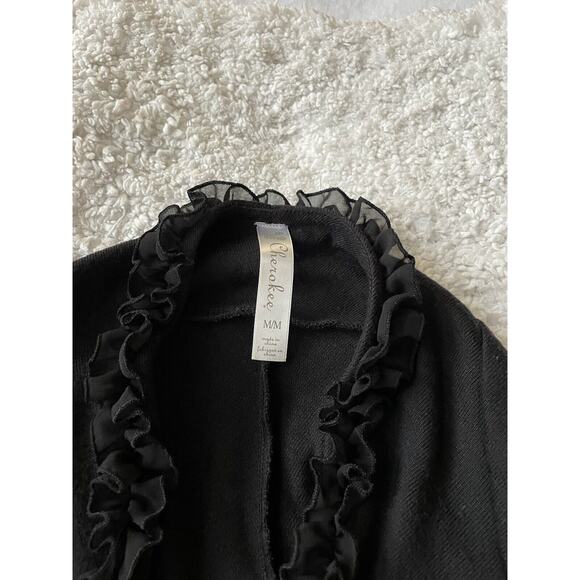 Cherokee Girls Sz. M Black Party Dress Lace Cardigan. Pretty, Grt. Shape - Picture 2 of 6